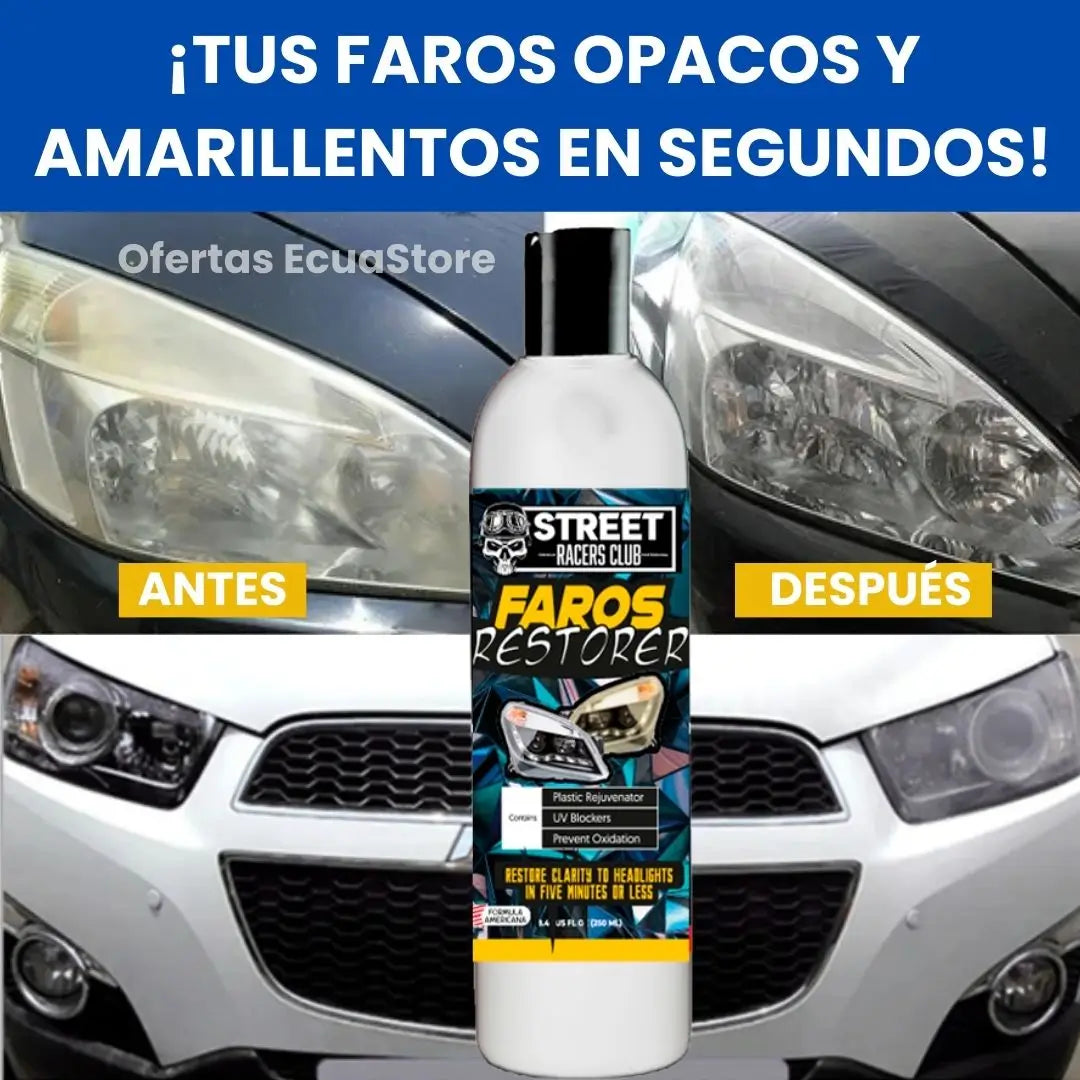 ⚡COMBO RENOVADOR DE FAROS 2X1⚡¡RECUPERA LA CLARIDAD Y BRILLO DE TUS FAROS CON FACILIDAD! 💥